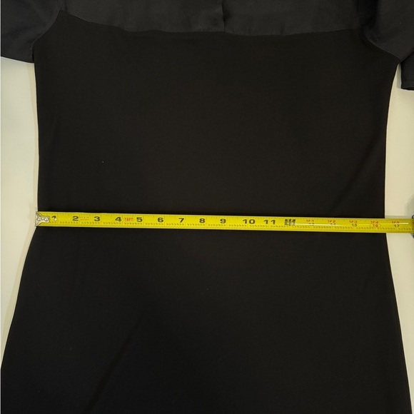 Peter Cohen Black Silk Blend Collared Dress | Minimalist Long Sleeve Dress | Med - Picture 11 of 11